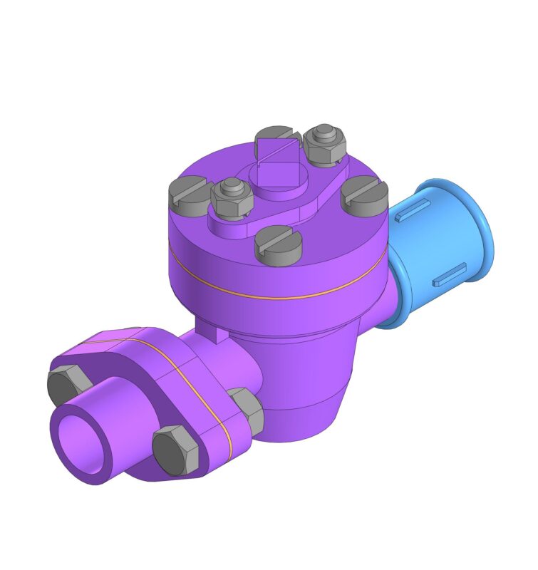 3D модель Кран пробковый  ЧМ.06.02.00.00