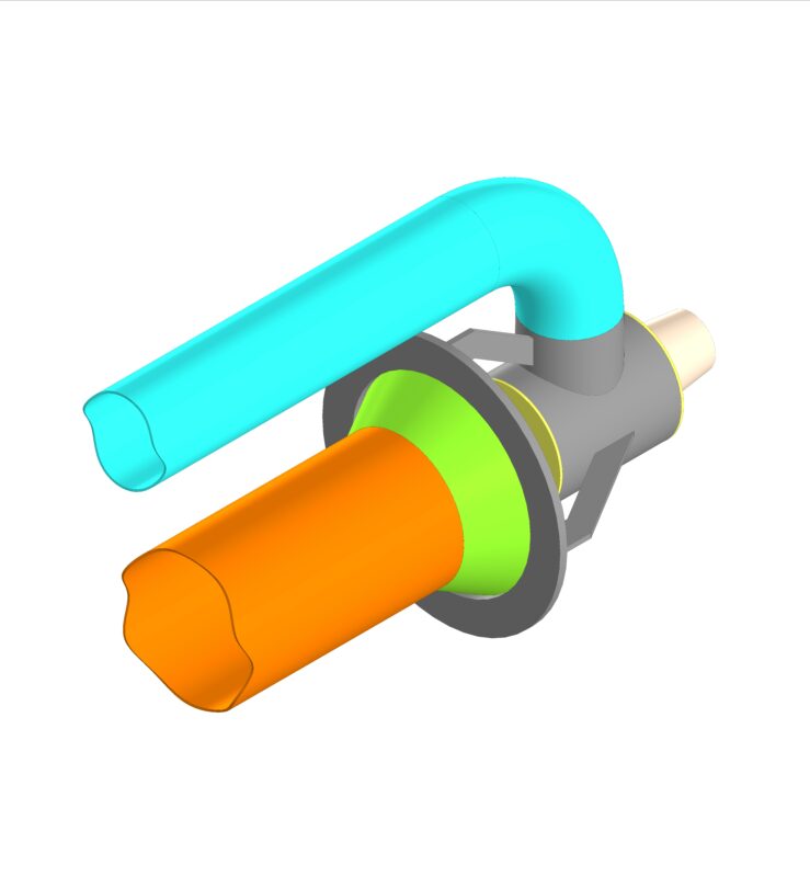 3D модель Эжекторно-гидрорыхлительное устройство