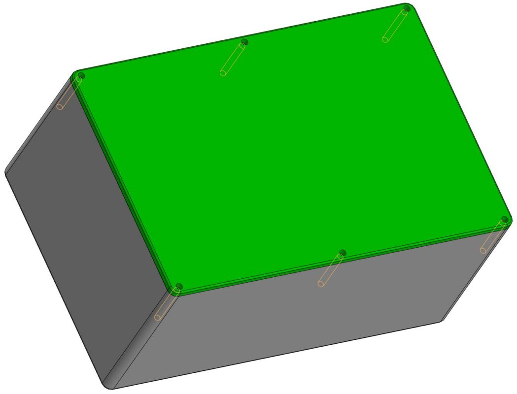 3D модель Корпус B017 для РЭА 222x146x106мм