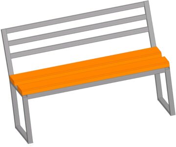 3D модель Скамейка уличная 200х450х820