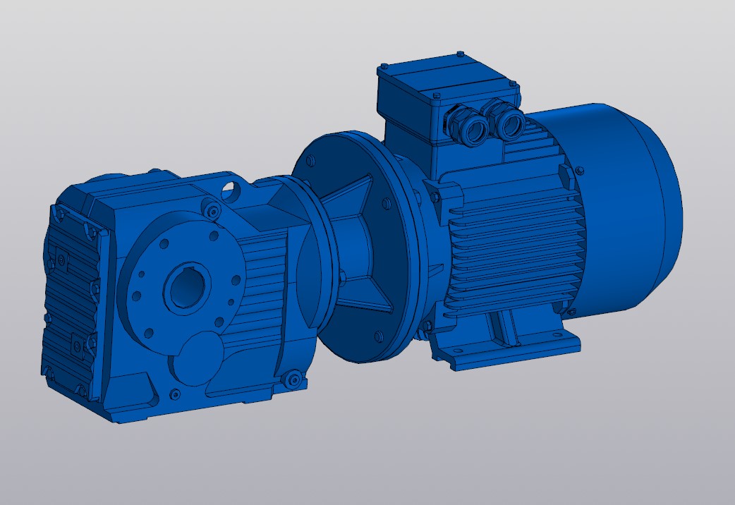 Чертеж Мотор-редуктор КА87+электродвигатель АИР160S4 15 кВт 1500 об/мин