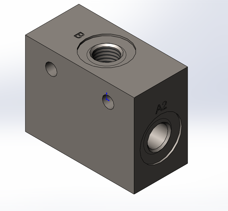 Чертеж Гидравлический клапан «ИЛИ» (Shuttle Valve) RS 417