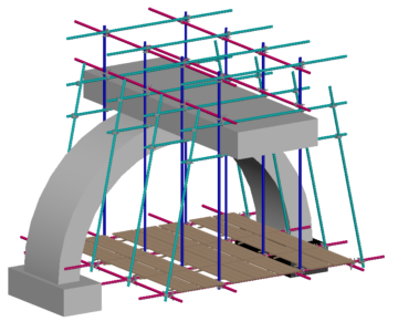 3D модель Подвесные хомутовые леса