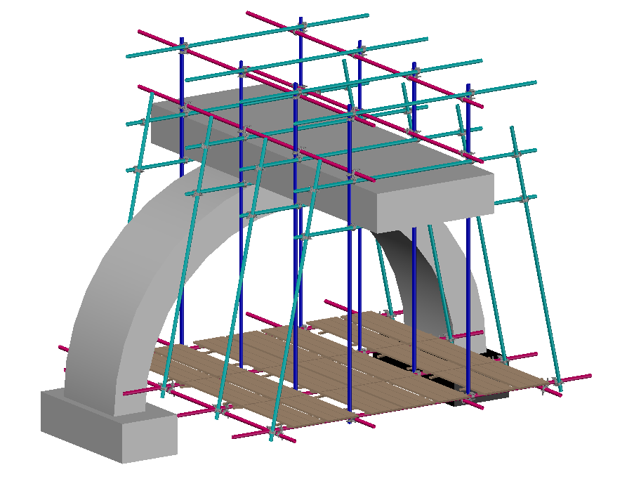 3D модель Подвесные хомутовые леса