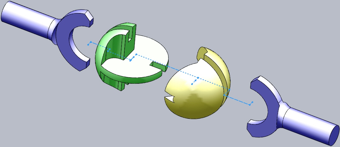 3D модель Шарнир - полусфера