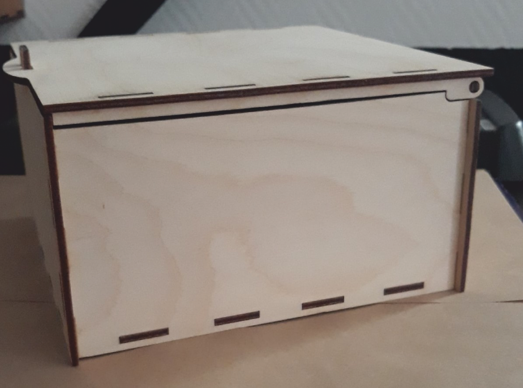 Чертеж Шкатулка с пазами новогодняя