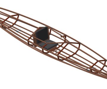 3D модель Модель одноместной байдарки "Сирена"