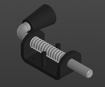 3D модель Засов пружинный DOMART 140мм 170926
