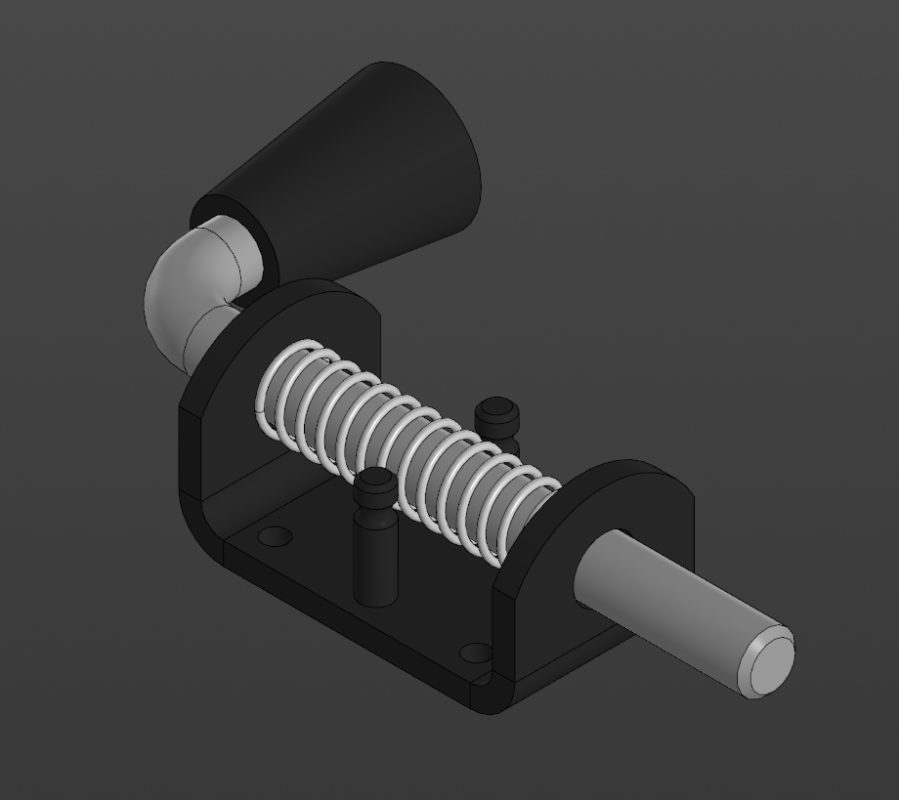 3D модель Засов пружинный DOMART 140мм 170926