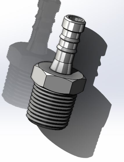 3D модель Фитинг-елочка