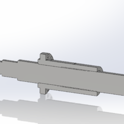 3D модель Винт и гайка передачи ШВП колесотокарного станка UCB125 (модели и чертеж)
