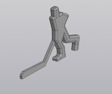 3D модель Фигурка хоккеиста для настольной игры