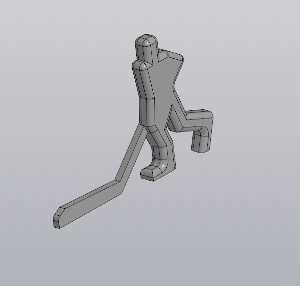 3D модель Фигурка хоккеиста для настольной игры