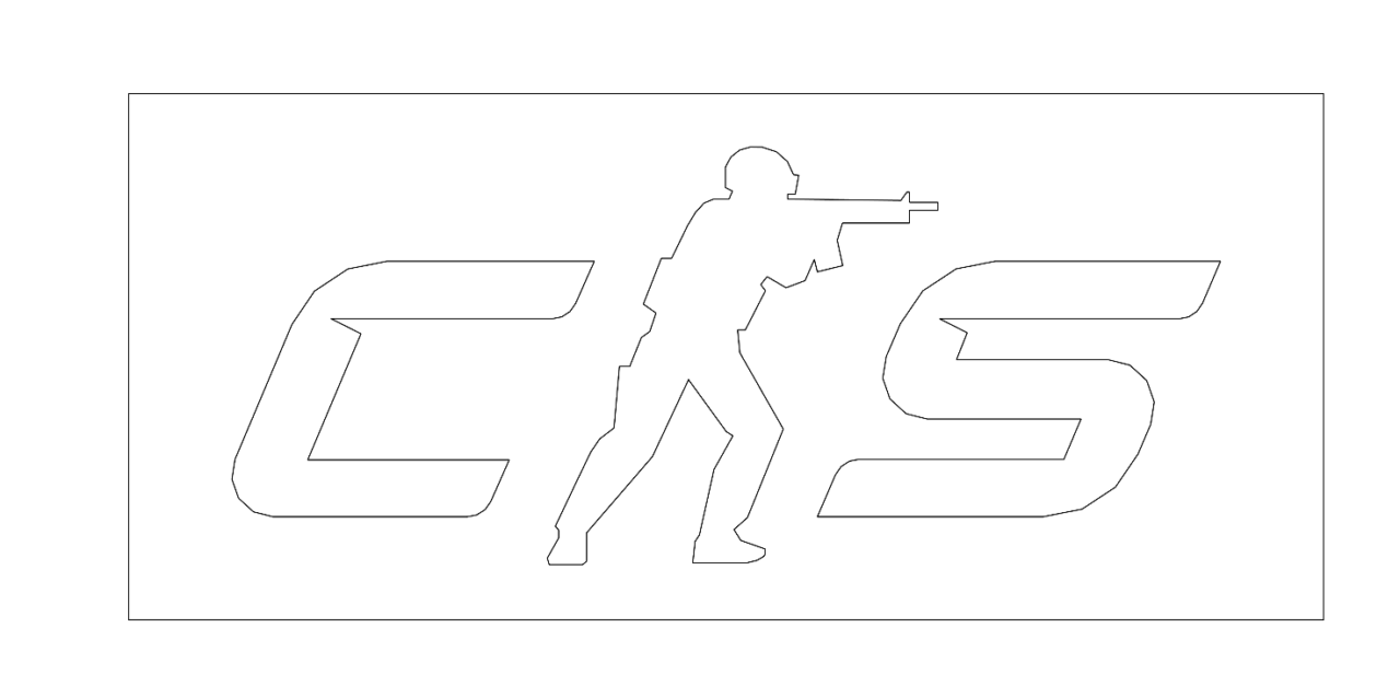 3D модель Логотип Counter-Strike