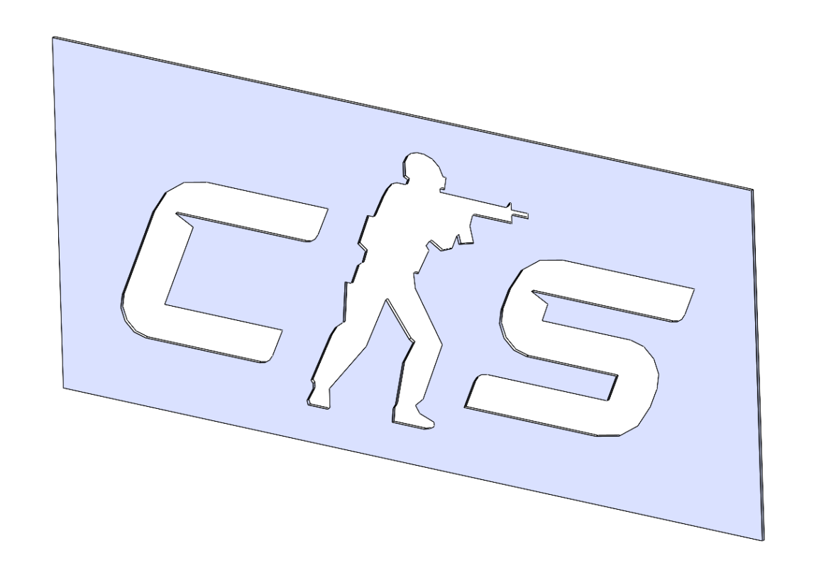 3D модель Логотип Counter-Strike