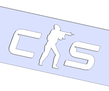 3D модель Логотип Counter-Strike