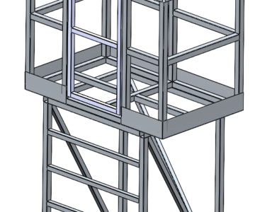 3D модель Монтажная корзина на вилочный погрузчик