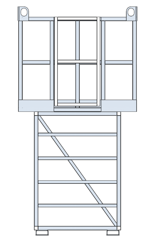 3D модель Монтажная корзина на вилочный погрузчик
