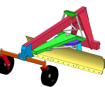 3D модель Навесной грейдер на фронтальный погрузчик