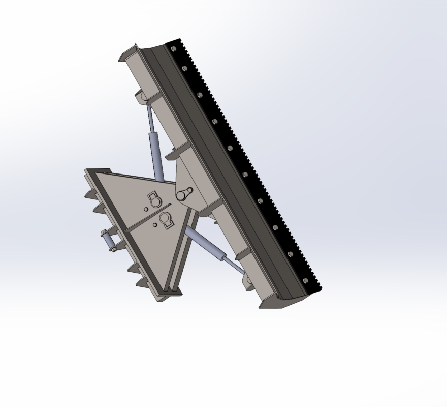 3D модель Отвал для чистки снега на фронатльный погрузчик