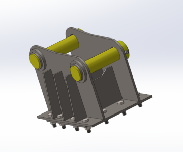 3D модель Крепеж гидромолота с JSB на полноповоротный экскаватор