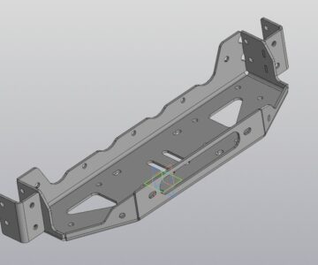 3D модель Площадка крепления лебедки Jimny 2019- в штатный бампер