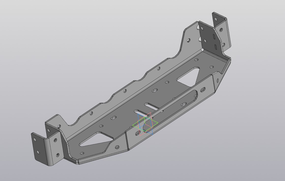 3D модель Площадка крепления лебедки Jimny 2019- в штатный бампер