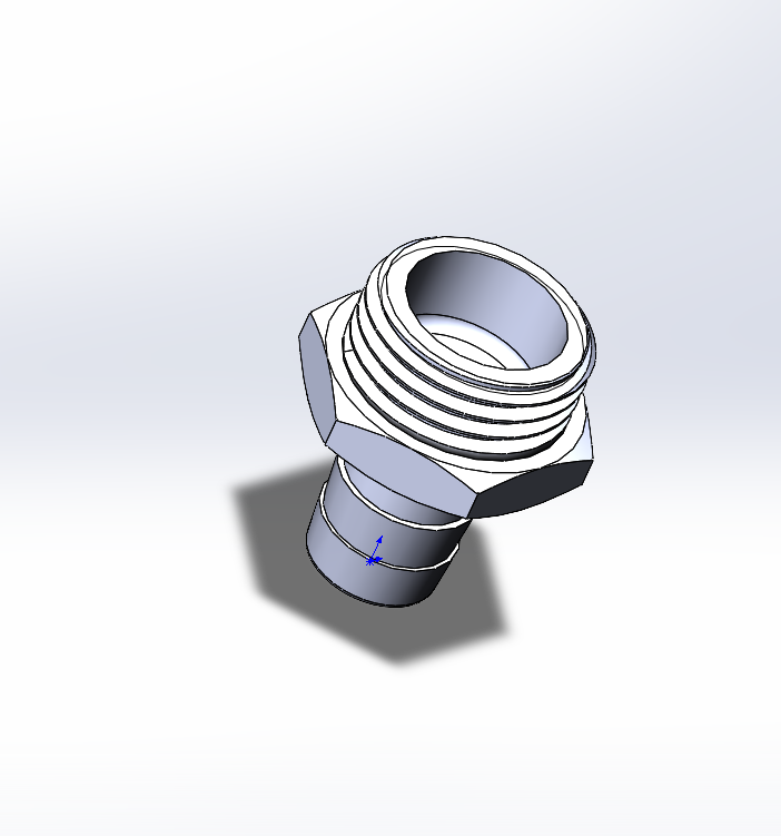3D модель Штуцер шланговый 1/2 - 13мм