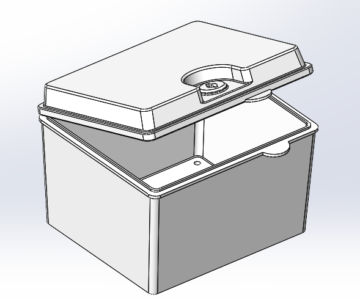 3D модель Пластиковый корпус с монтажной панелью KRZMI ЩМПпл глухая дверь 200x175x135