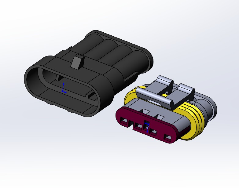 3D модель Разъем автомобильный DJ7041-1,5-11/21