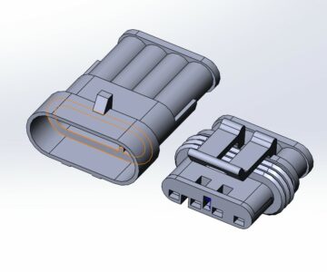 3D модель Разъем автомобильный DJ7041-1,5-11/21