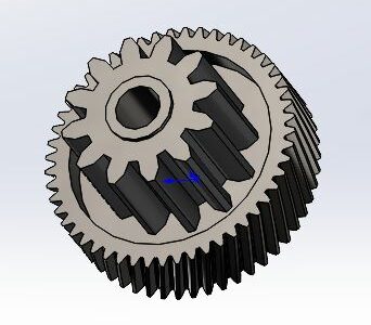 3D модель Шестерня средняя для мясорубки Redmond rmg-1230-7 12/51