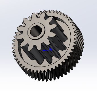 3D модель Шестерня средняя для мясорубки Redmond rmg-1230-7 12/51