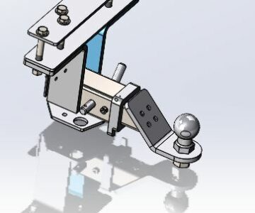 3D модель Фаркоп под американский квадрат 50х50