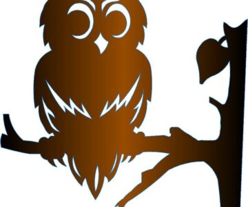 Чертеж Контур "Сова на ветке"