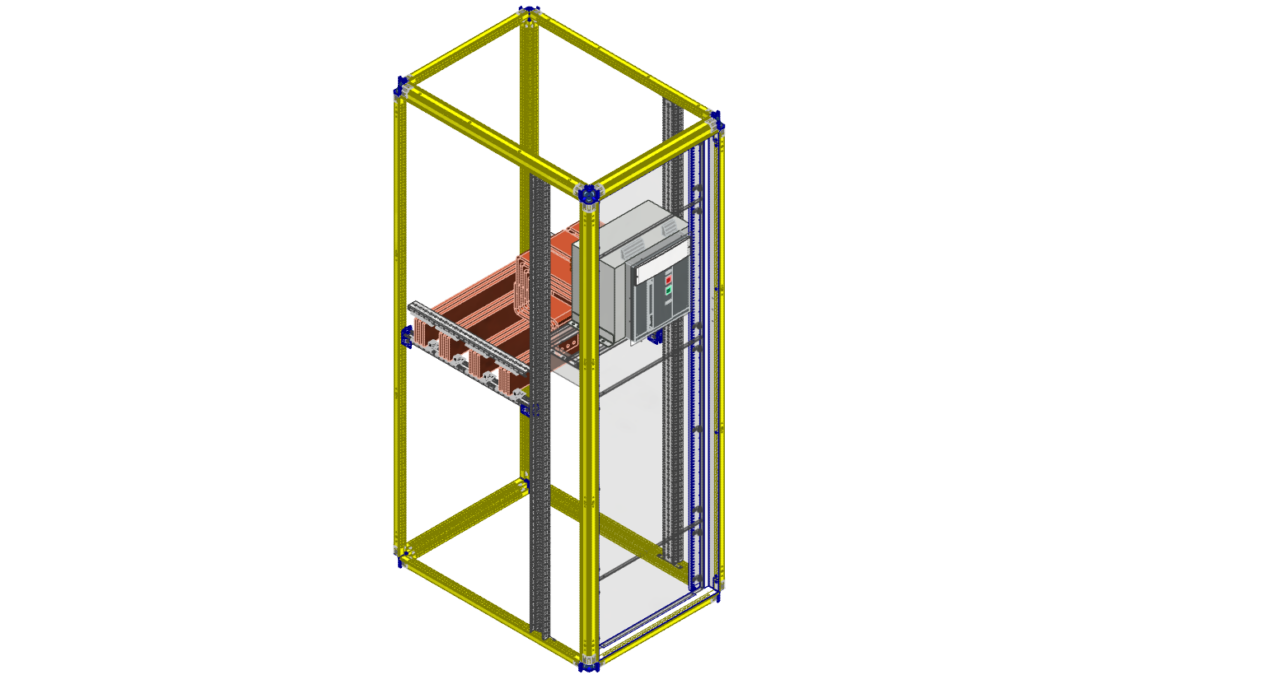 3D модель Ошиновка в системе ABB System pro  4000 Е4.2 power
