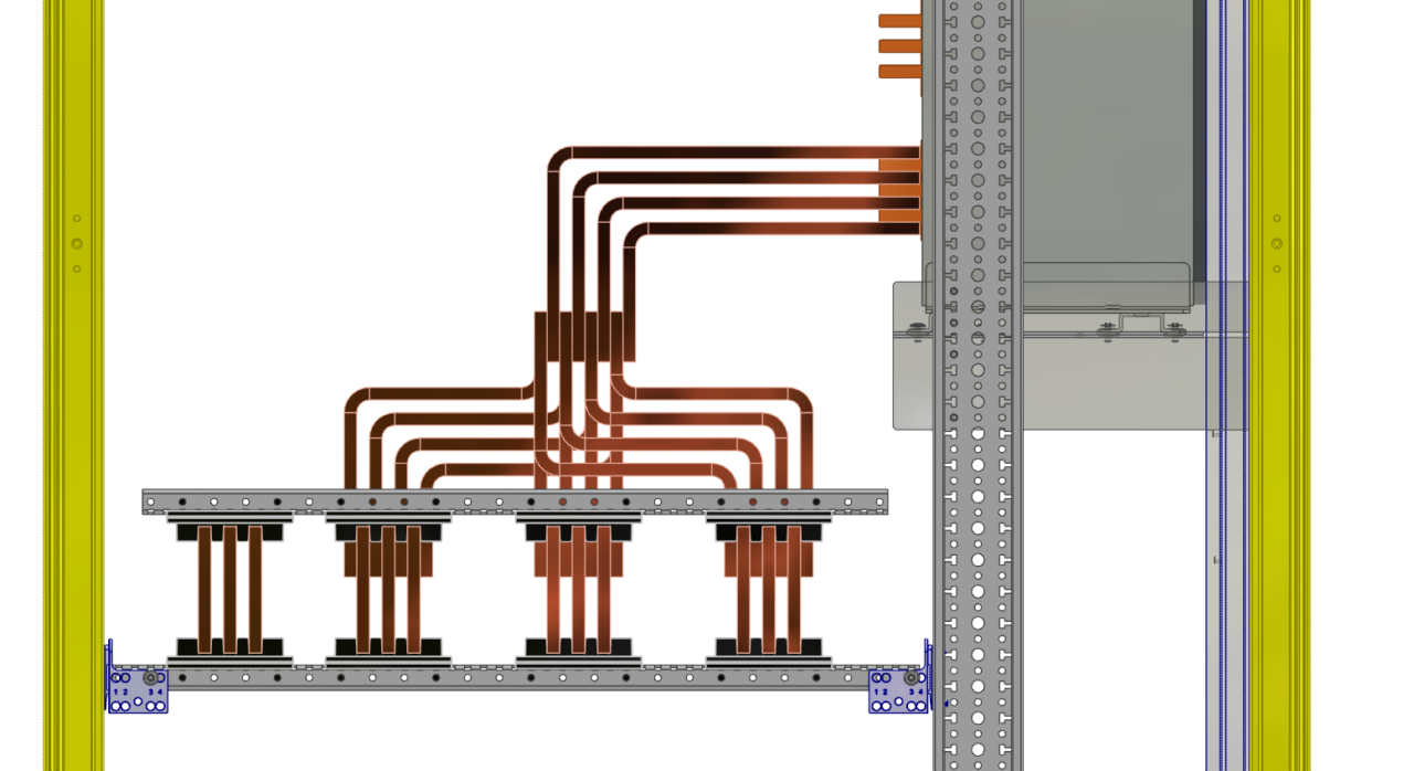 3D модель Ошиновка в системе ABB System pro  4000 Е4.2 power