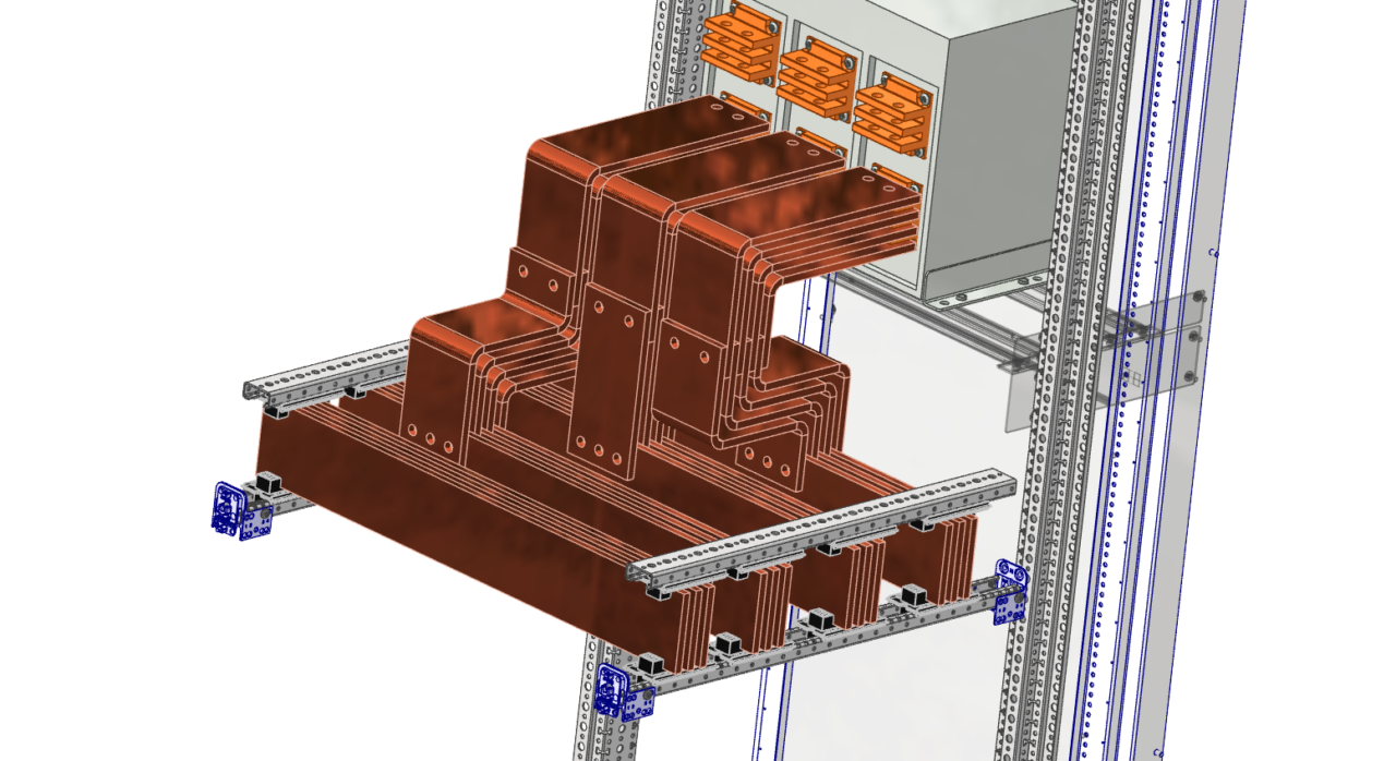 3D модель Ошиновка в системе ABB System pro  4000 Е4.2 power