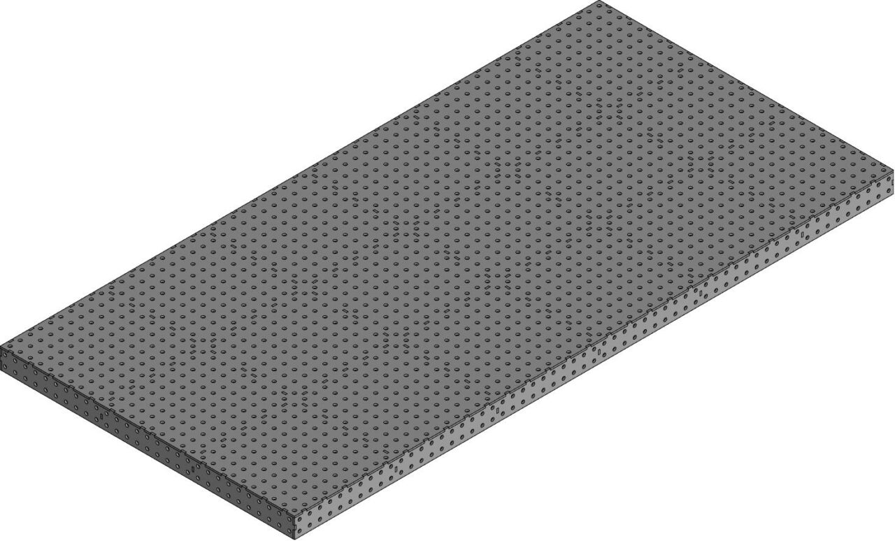 3D модель Сварочный стол 2950х1450х100 (без ножек)