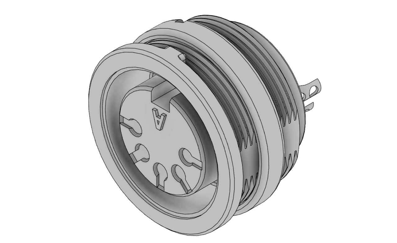 3D модель Круглый промышленный разъём серии C091A