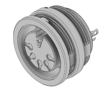 3D модель Круглый промышленный разъём серии C091A