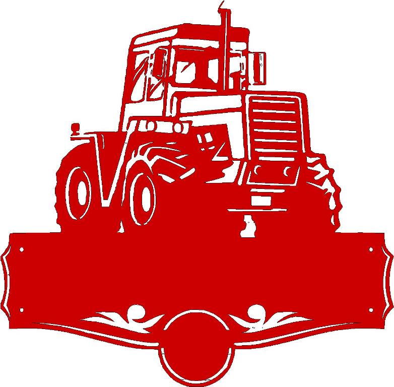 Чертеж Адресная табличка Трактор