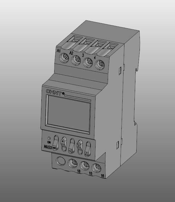 3D модель Таймер электронный NKG3 8-ON 8-OFF AC220В (R)