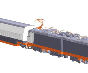 3D модель Поезд для перевозки частей космических аппаратов