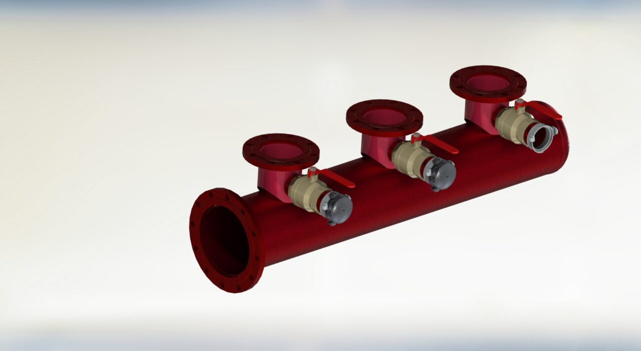 Чертеж Тройник труба 273х159х88.9 (ду 250х150х80) для противопожарных систем