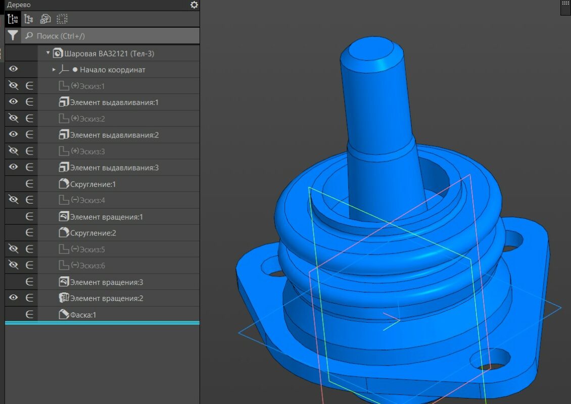 3D модель Опора шаровая Нива 2121-2904192