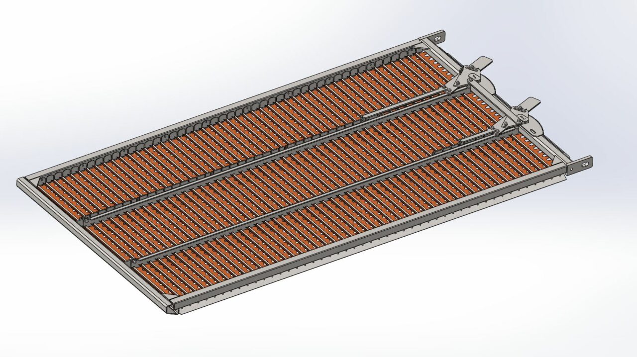 Чертеж Решето верхнее зерновое CASE NEW HOLLAND (87109830)