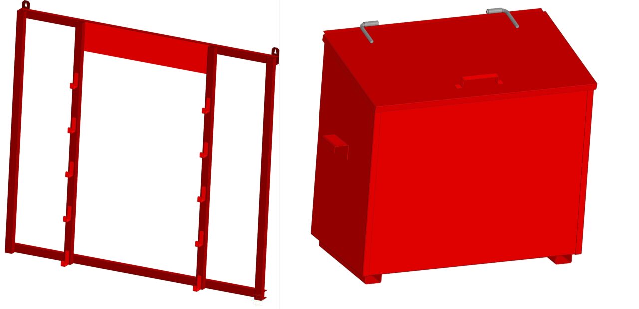 3D модель Пожарный ящик и щит