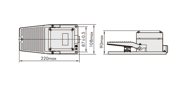 3D модель Ножной переключатель YBLT-3