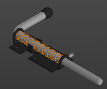 3D модель Задвижка гаражная ЗГ-200